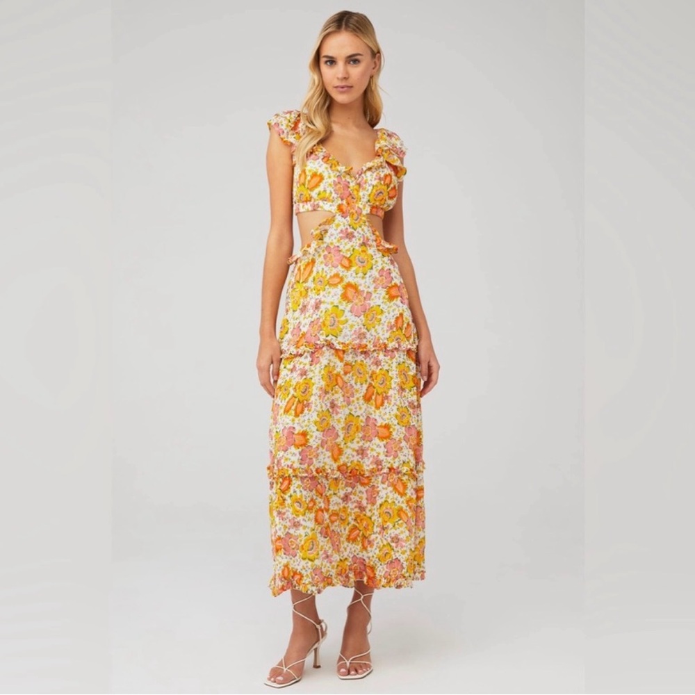 Cleobella Yellow and Orange Floral Dress